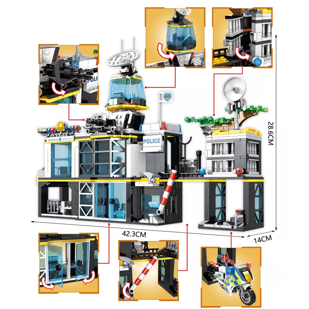 Set di mattoncini POLICE team 1261 pezzi