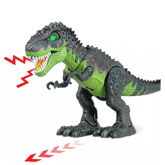 Dinosauro robot che sputa fuoco