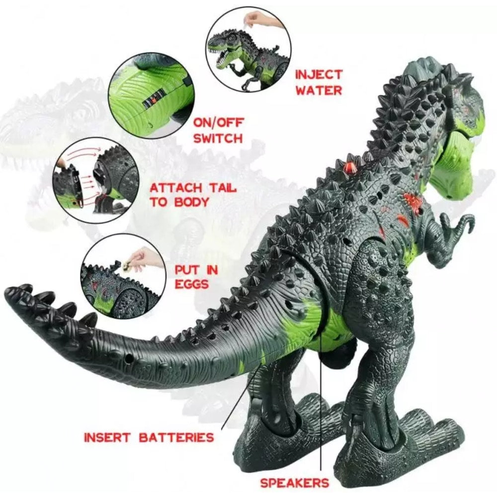 Dinosauro robot che sputa fuoco