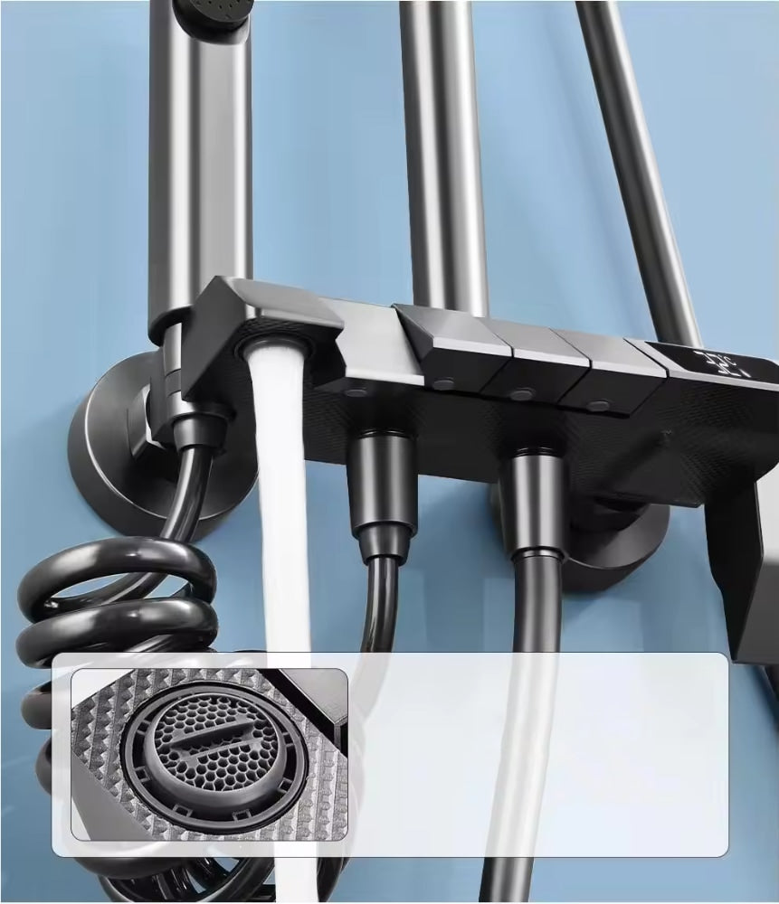 Set doccia con display digitale 4 in 1