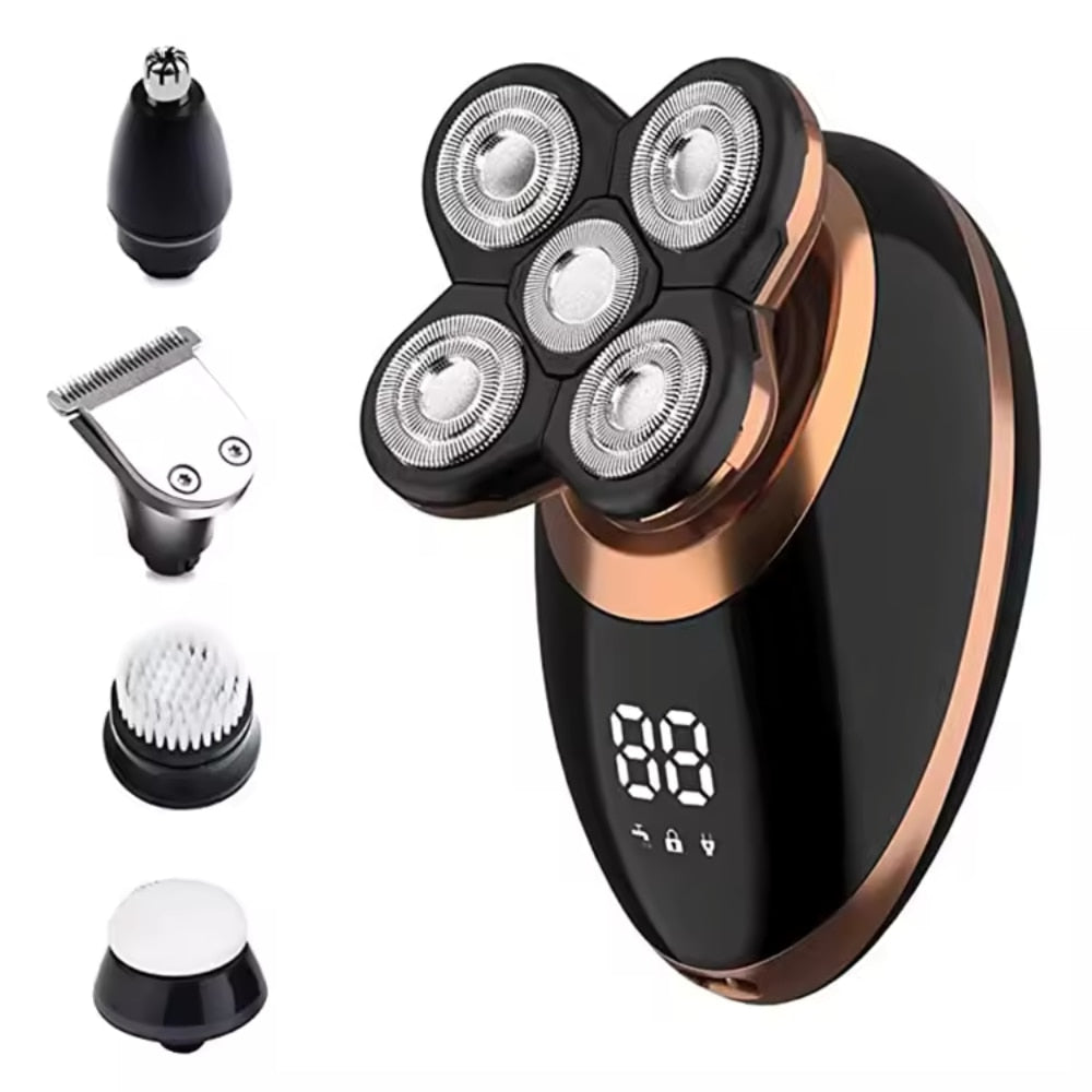 Rasoio e rifinitore senza fili e impermeabile per uomini 5 in 1