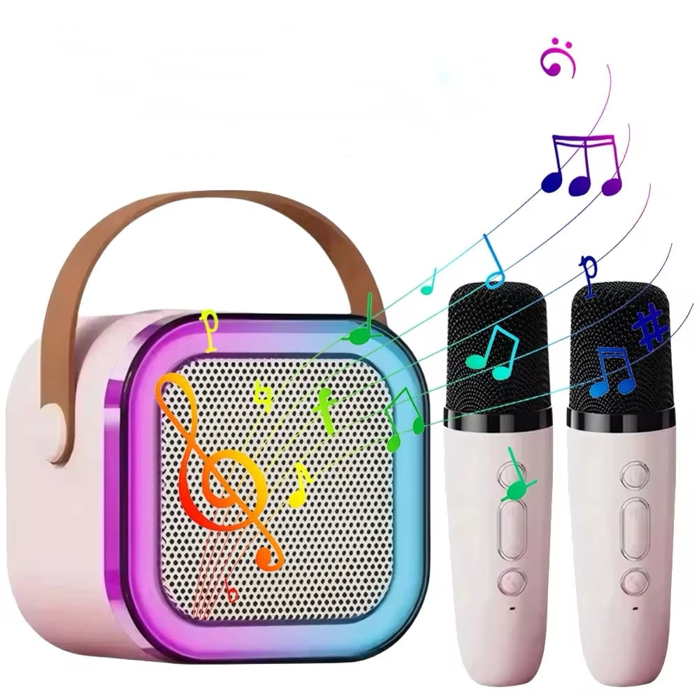 Set karaoke per bambini, altoparlante + 2 microfoni