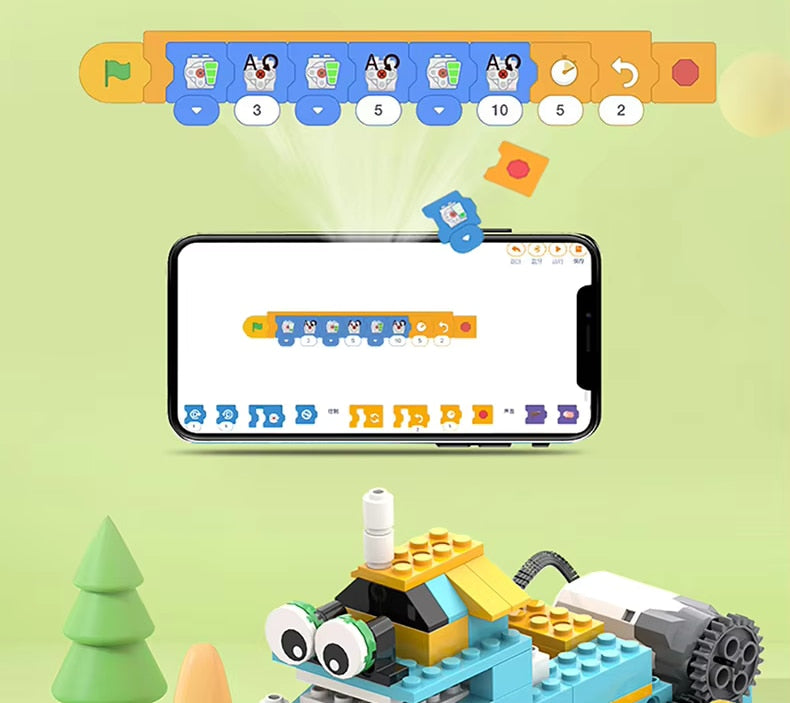 Set robotico per futuri ingegneri 50 in 1 - Set intelligente DIY di blocchi con 606 pezzi e telecomando