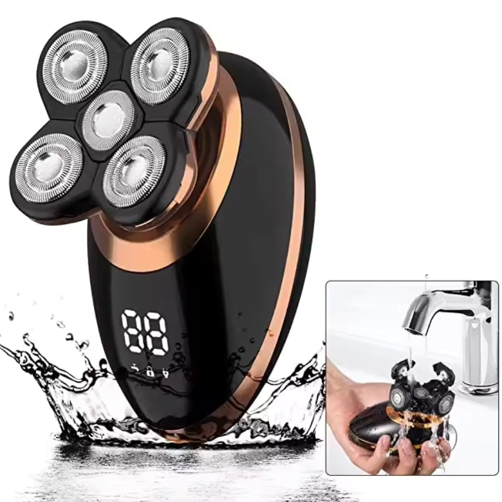 Rasoio e rifinitore senza fili e impermeabile per uomini 5 in 1