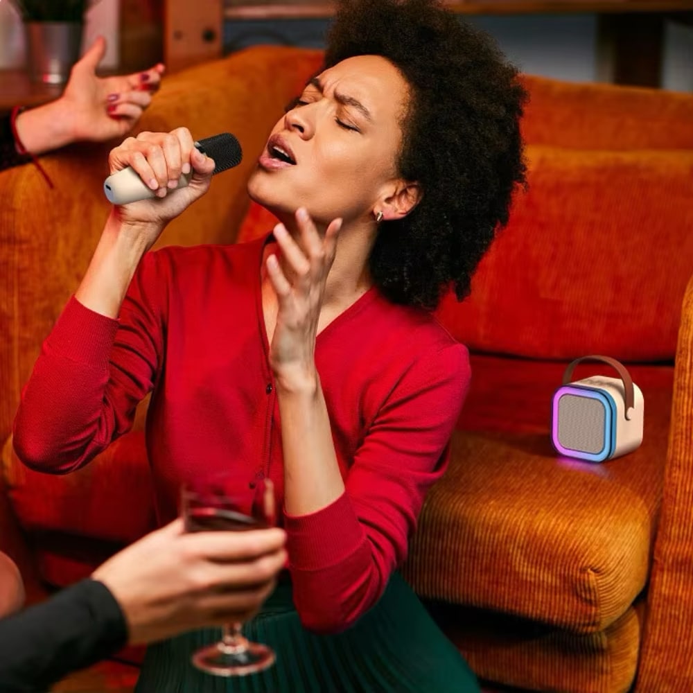 Set karaoke per bambini, altoparlante + 2 microfoni