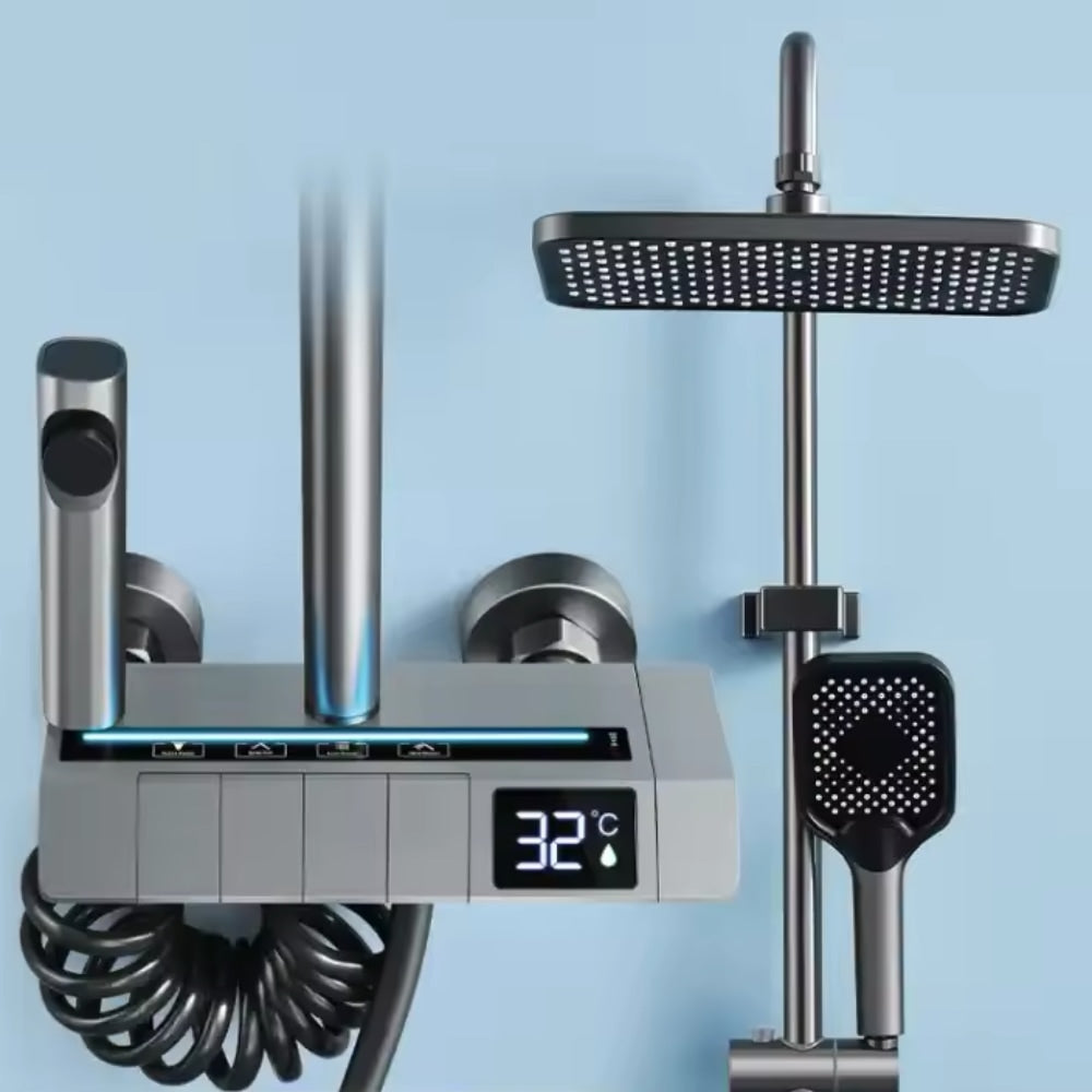 Set doccia con display digitale 4 in 1
