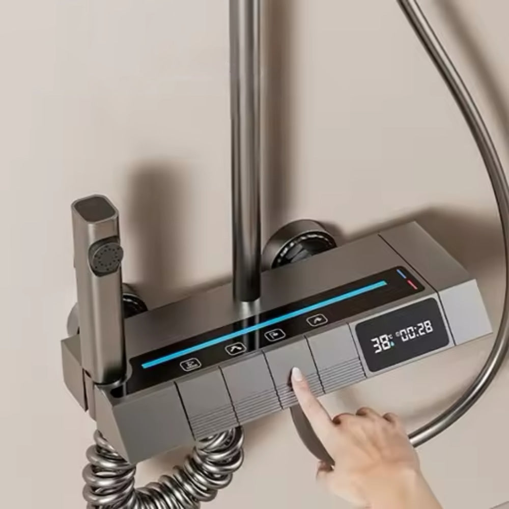 Set doccia con display digitale 4 in 1
