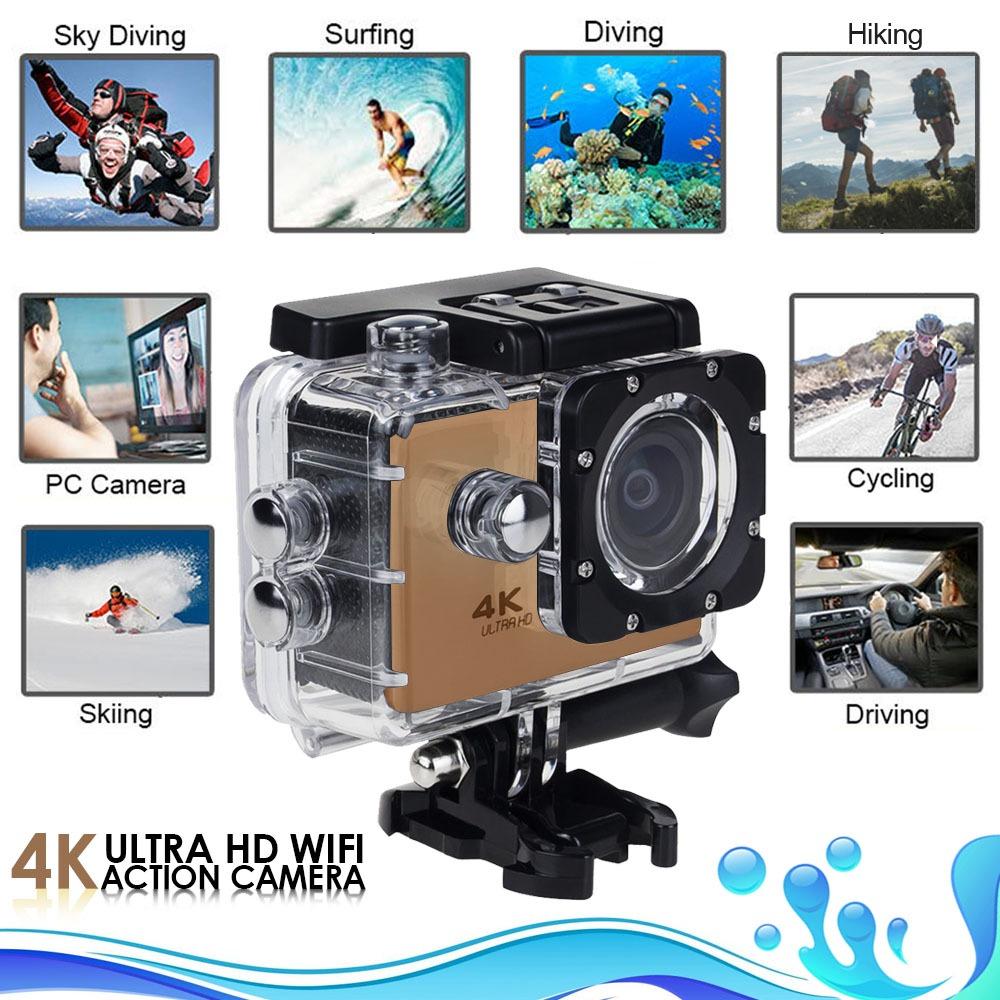 Videocamera d’azione 4K Ultra HD, impermeabile, WiFi
