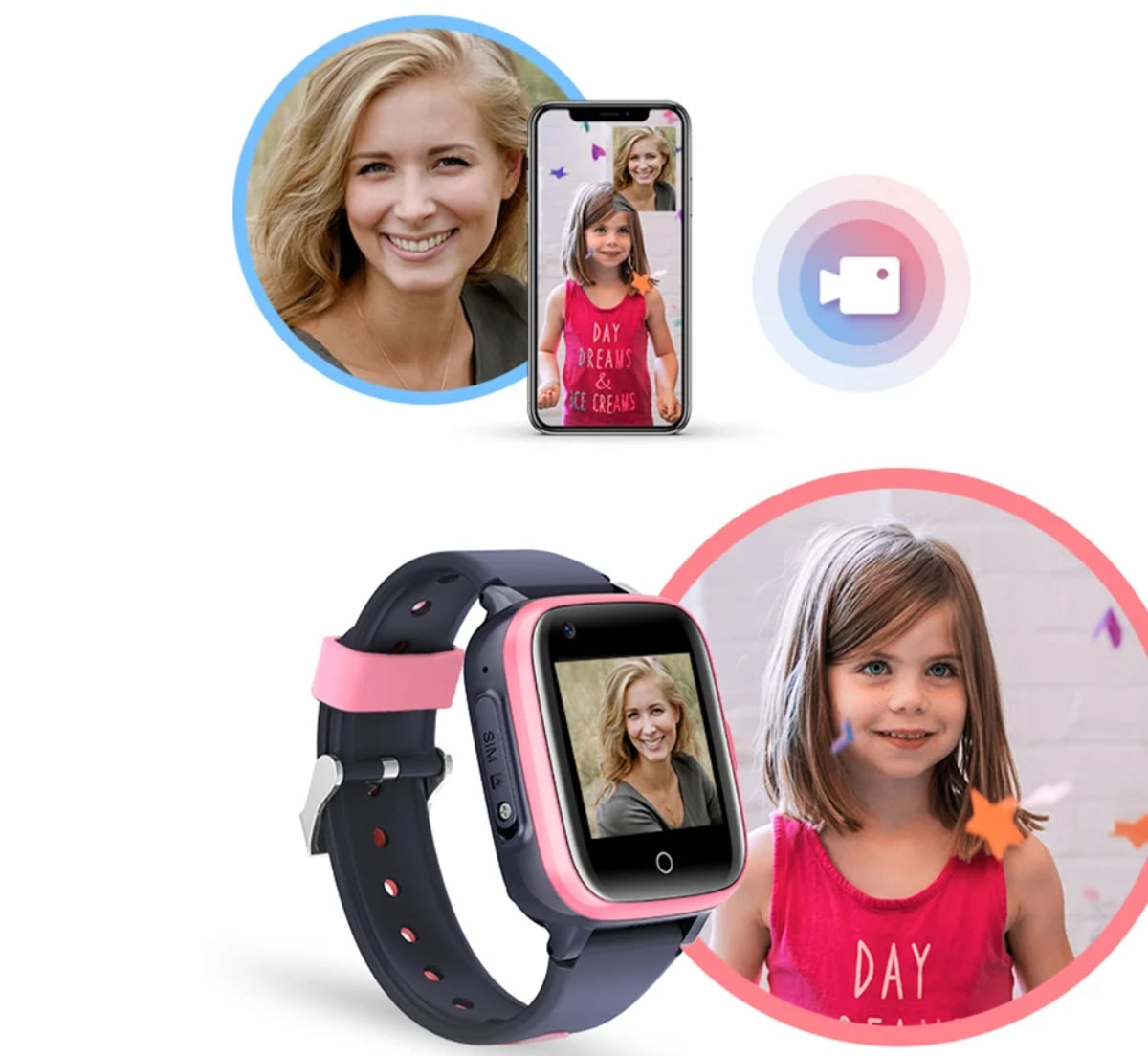 Smartwatch per bambini SmartKid Pro con scheda SIM, GPS e fotocamera