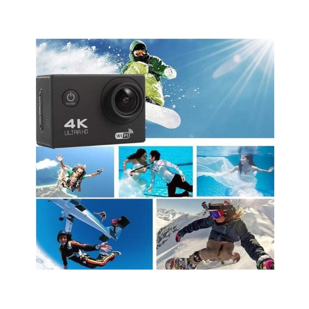 Videocamera d’azione 4K Ultra HD, impermeabile, WiFi