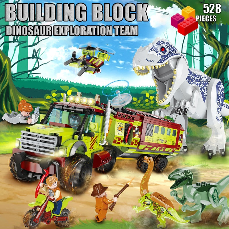 Set di mattoncini Dinosaur World 528 pezzi